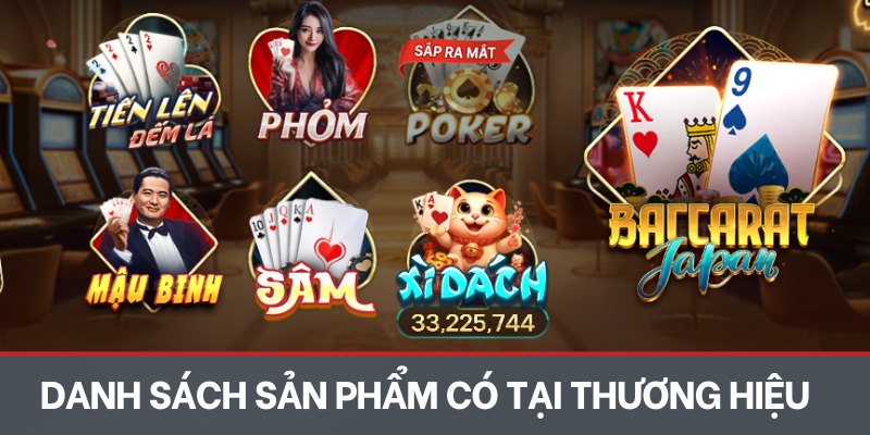 Danh sách sản phẩm có tại thương hiệu Topclub
