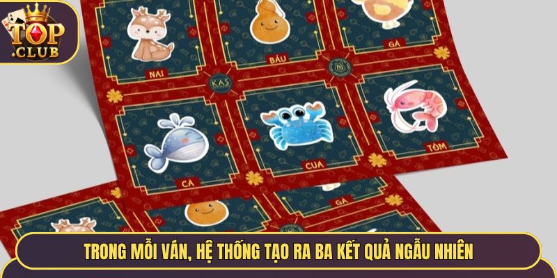 Trong mỗi ván, hệ thống tạo ra ba kết quả ngẫu nhiên